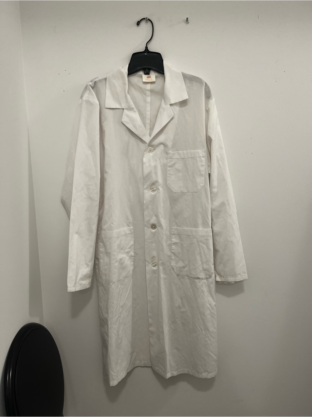 Men's White Lab Coat Jacket - Classic Button Front